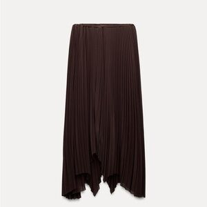 NWT Zara Pleated Midi Skirt